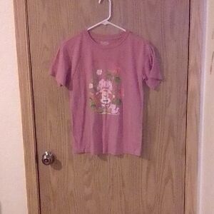 Charming Pink Kids Floral Graphic Tee